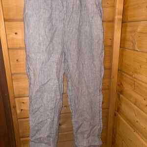 Quince Women's Wide Leg Pants - Blue Striped